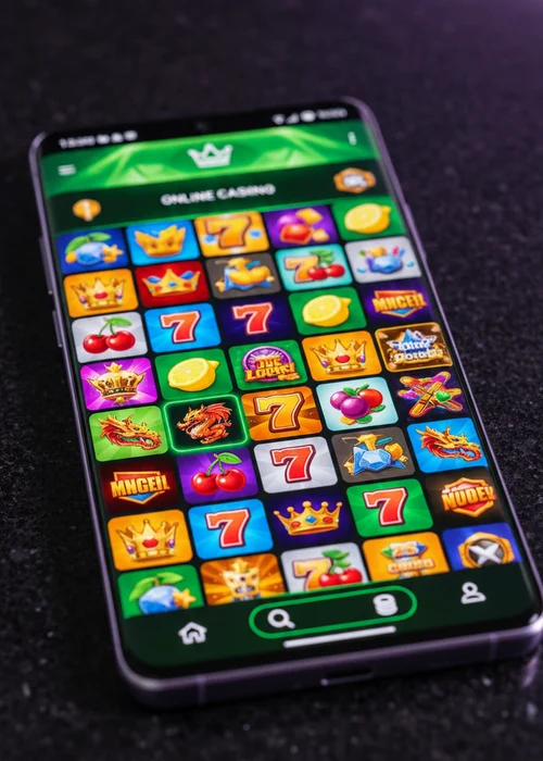 Adrenaline Casino platform interface showing high-octane slots and live dealer games on a mobile device